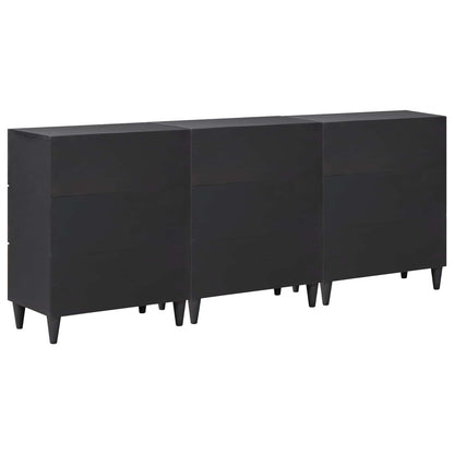 Storage Cabinets 3 pcs 180 x 33 x 75 cm Solid Mango Wood