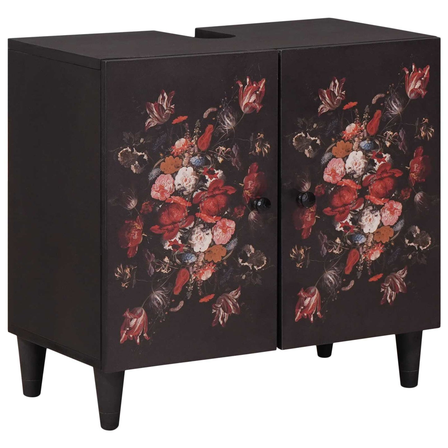 Bathroom Cabinet Set Wall-mounted 2 pcs Solid Mango Wood