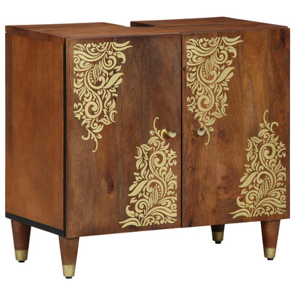 Bathroom Cabinet Set 2 pcs Honey Brown Solid Mango Wood