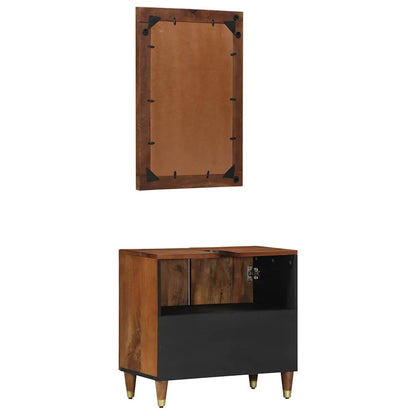 Bathroom Furniture Set 2 pcs Honey brown 62 x 33 x 58 cm