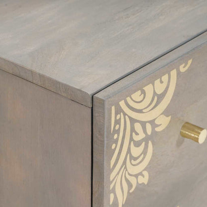 Sideboard 2 pcs 60 x 33 x 75 cm Solid Mango Wood Grey