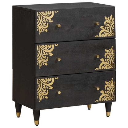 Bathroom Cabinet Set with Drawer 3 pcs Black 180 x 33 x 75 cm
