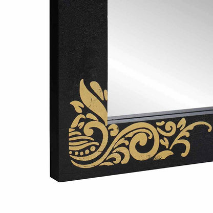 Bathroom Cabinet Set Wall-mounted 2 pcs Black Solid Mango Wood