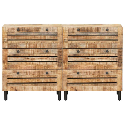 Storage Cabinets 2 pcs 120 x 33 x 75 cm Solid Mango Wood