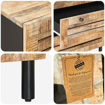 Storage Cabinets 3 pcs 180 x 33 x 75 cm Solid Mango Wood