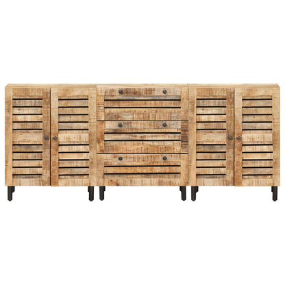 Storage Cabinets 3 pcs 180 x 33 x 75 cm Solid Mango Wood