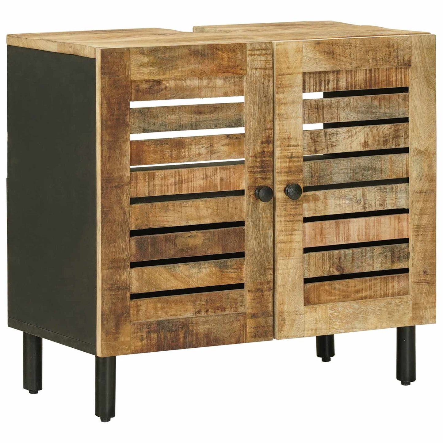 Bathroom Cabinet Set 4 pcs Natural Solid Mango Wood