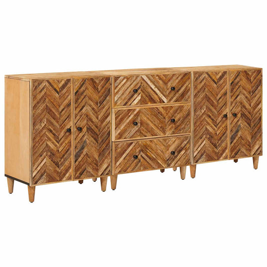 Storage Cabinets 3 pcs 60 x 33.5 x 75 cm Solid Mango Wood Brown