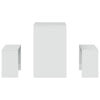 3 Piece Dining Table and Bench set High Gloss White Engineered Wood