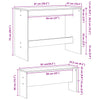 3 Piece Dining Table and Bench set High Gloss White Engineered Wood