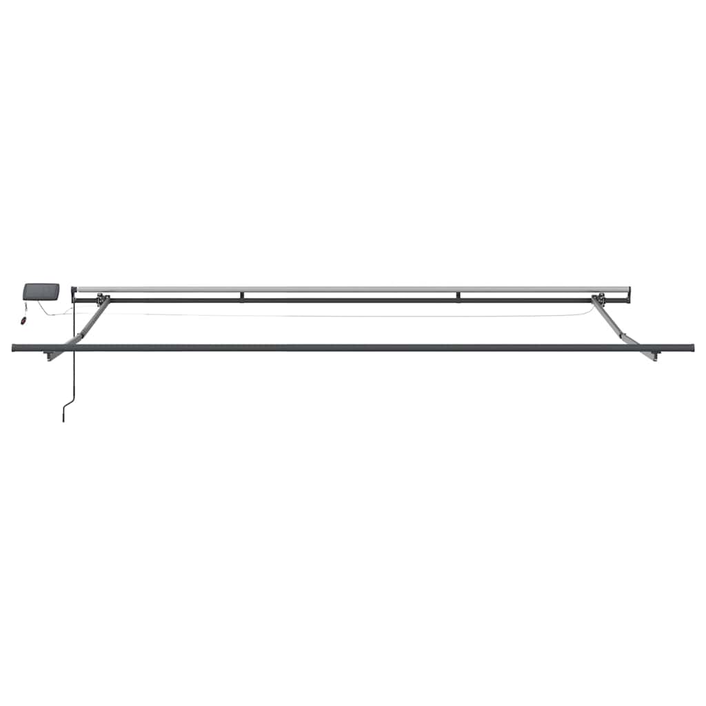 Manual Retractable Awning with LEDs Burgundy 400x300 cm