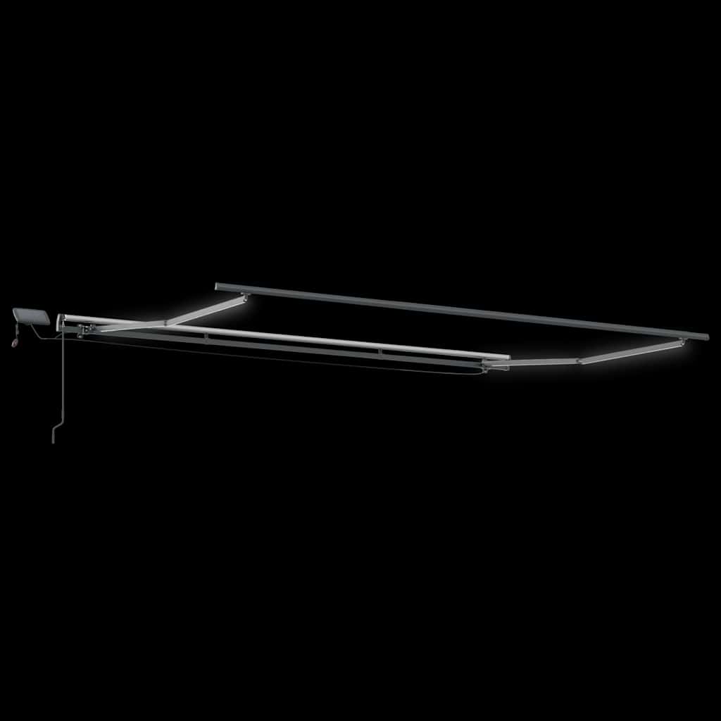 Manual Retractable Awning with LEDs Burgundy 600x300 cm