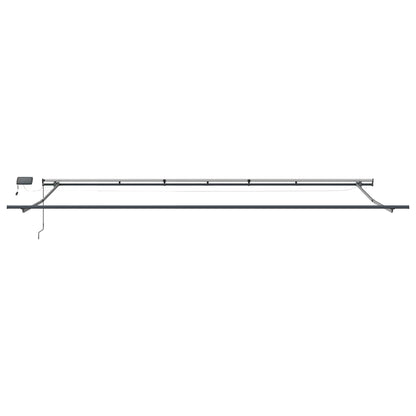 Manual Retractable Awning with LEDs Burgundy 600x300 cm