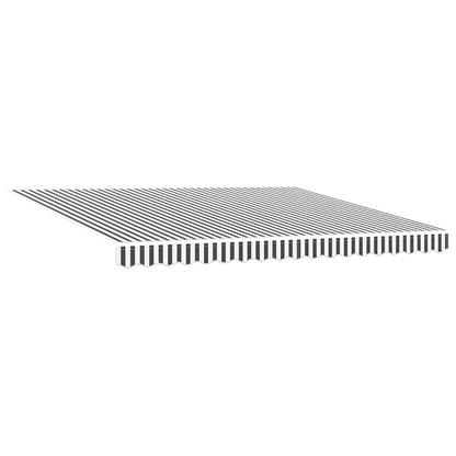 Manual Retractable Awning with LEDs Anthracite&White 400x300 cm