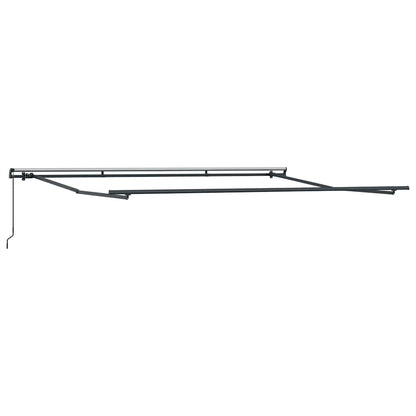 Manual Retractable Awning Anthracite and White 500x300 cm