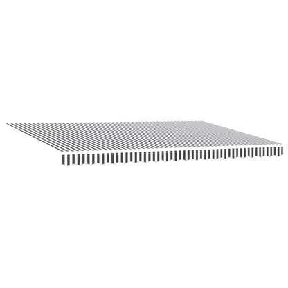 Manual Retractable Awning with LEDs Anthracite&White 500x300 cm