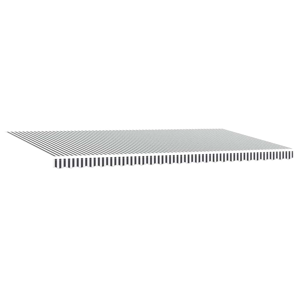 Manual Retractable Awning with LEDs Anthracite&White 600x300 cm