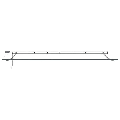 Manual Retractable Awning with LEDs Anthracite&White 600x300 cm
