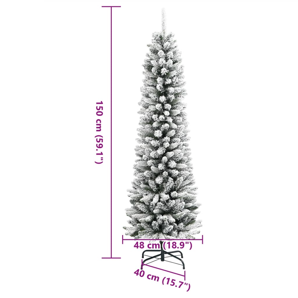 Christmas Tree | White and green | PVC, PE, Steel | Slim