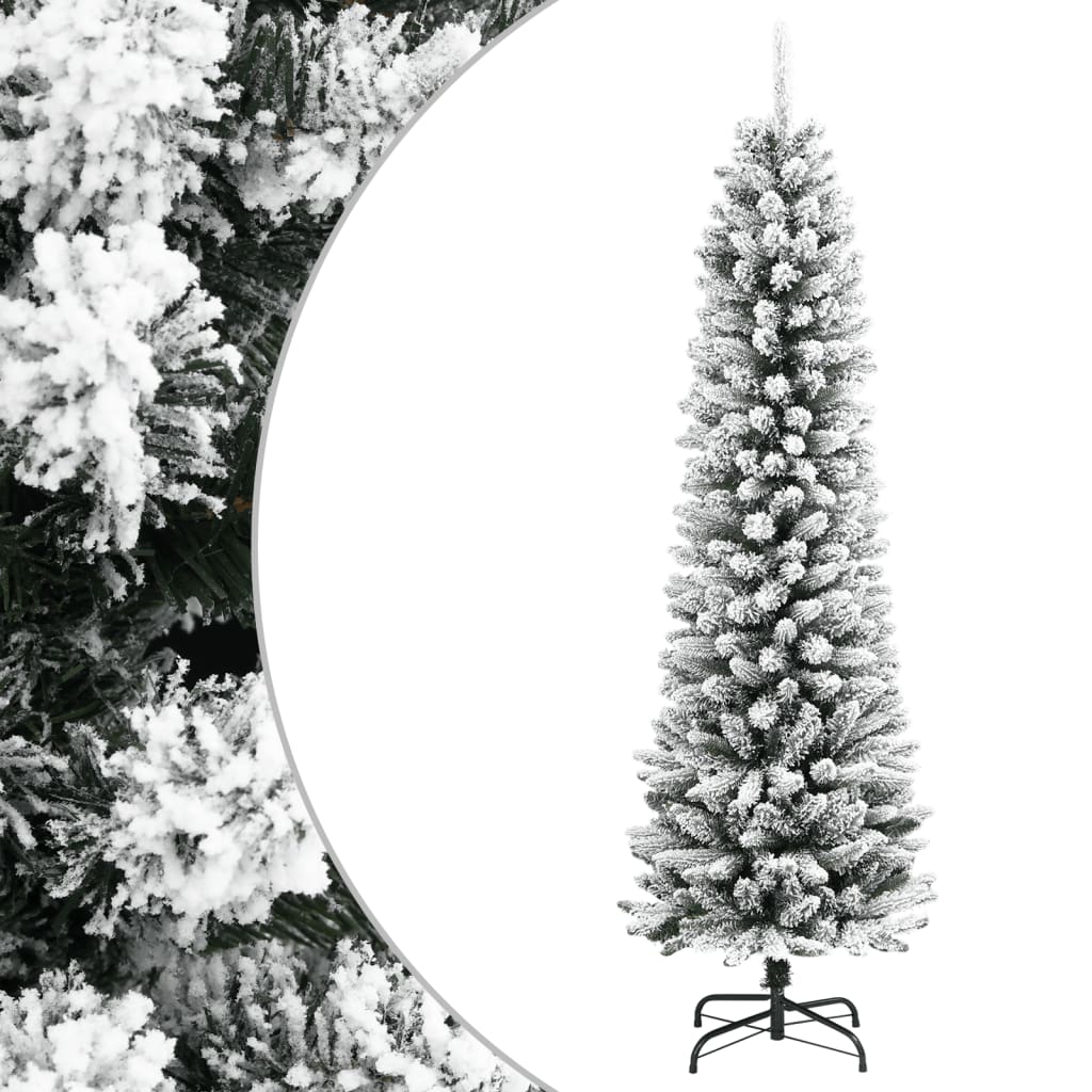 Christmas Tree | White and Green | PVC and PE with a steel stand | Slim