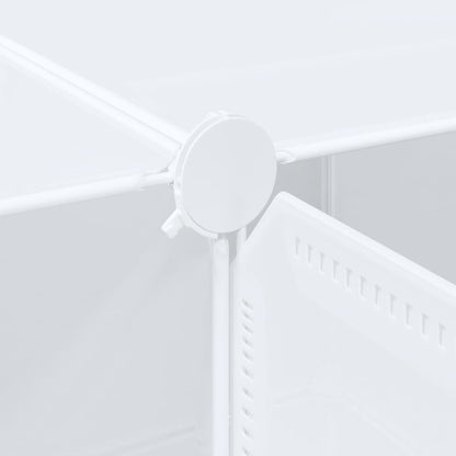 Storage Cube Organiser with 12 Cubes and Hanging Rods PP