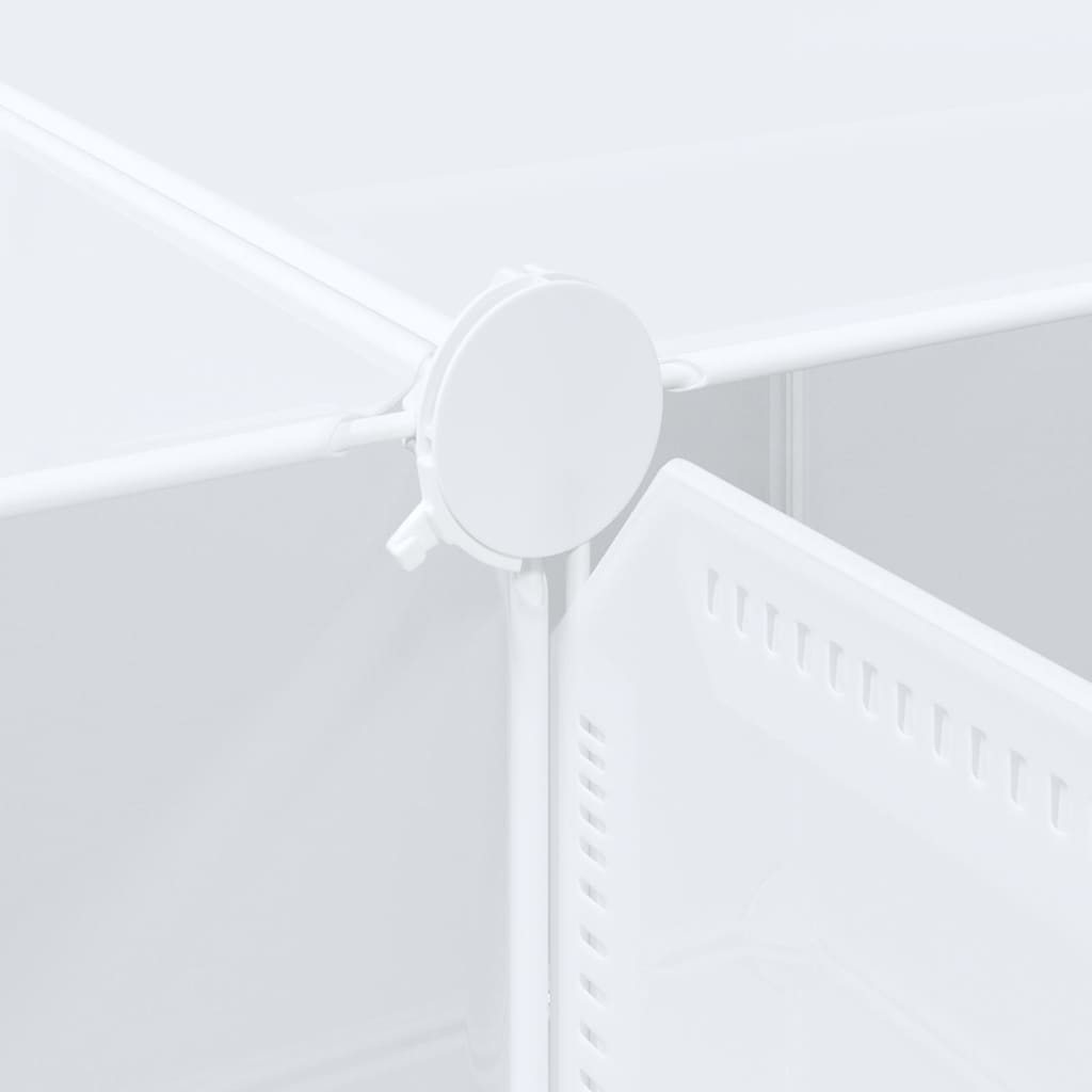 Storage Cube Organiser with 16 Cubes and Hanging Rods PP