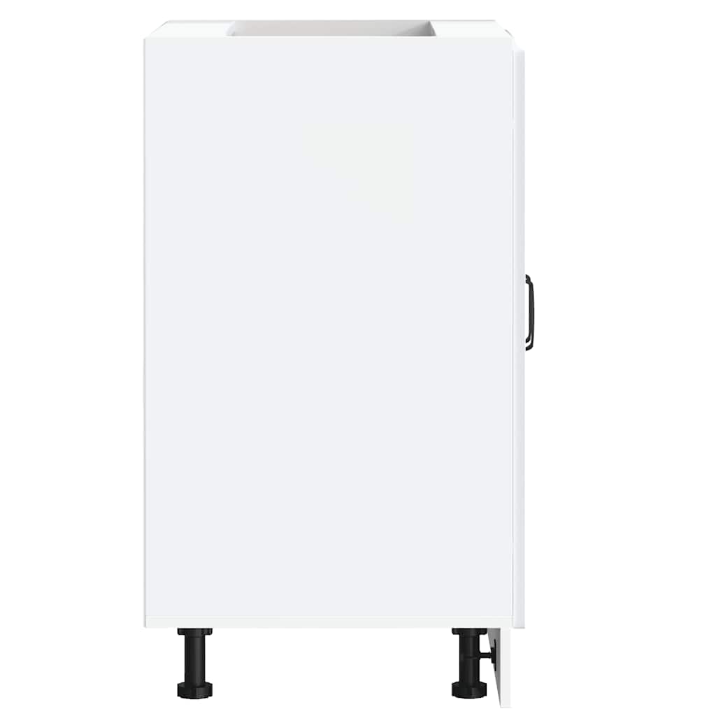 Sink Base Cabinet Kalmar White 60x46x81.5 cm Engineered Wood