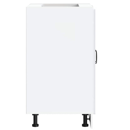 Sink Base Cabinet Kalmar White 60x46x81.5 cm Engineered Wood