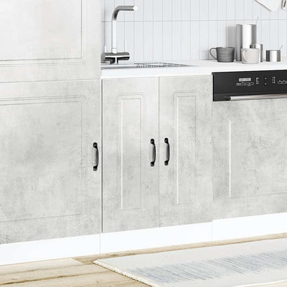 Sink Base Cabinet Kalmar Concrete Grey 60x46x81.5 cm Engineered Wood