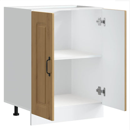 Sink Base Cabinet Kalmar Artisan Oak 60x46x81.5 cm Engineered Wood