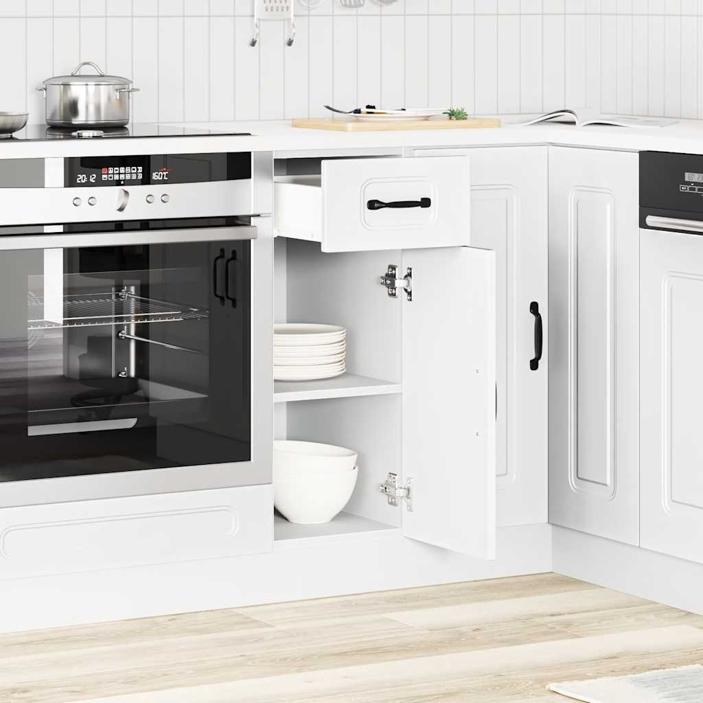 Kitchen Base Cabinet Kalmar White Engineered Wood