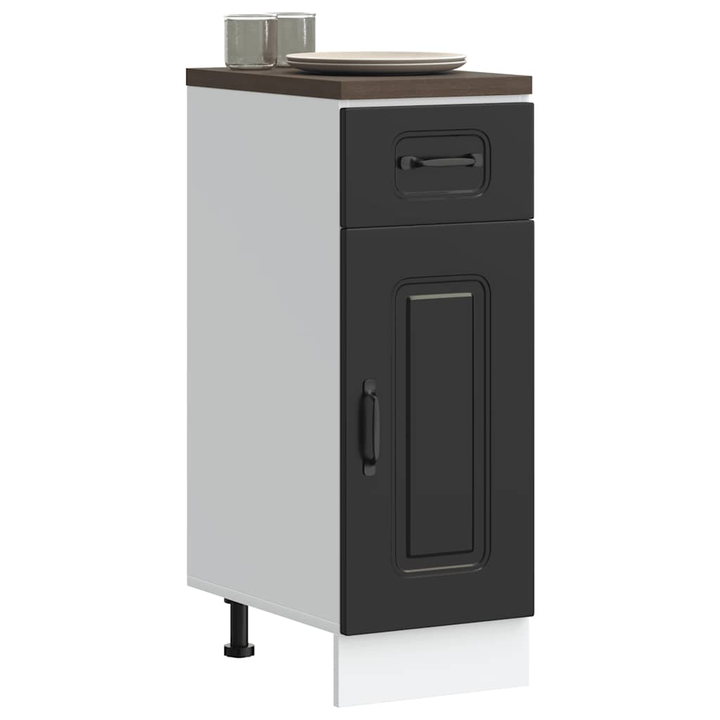 Kitchen Base Cabinet Kalmar Black Engineered Wood