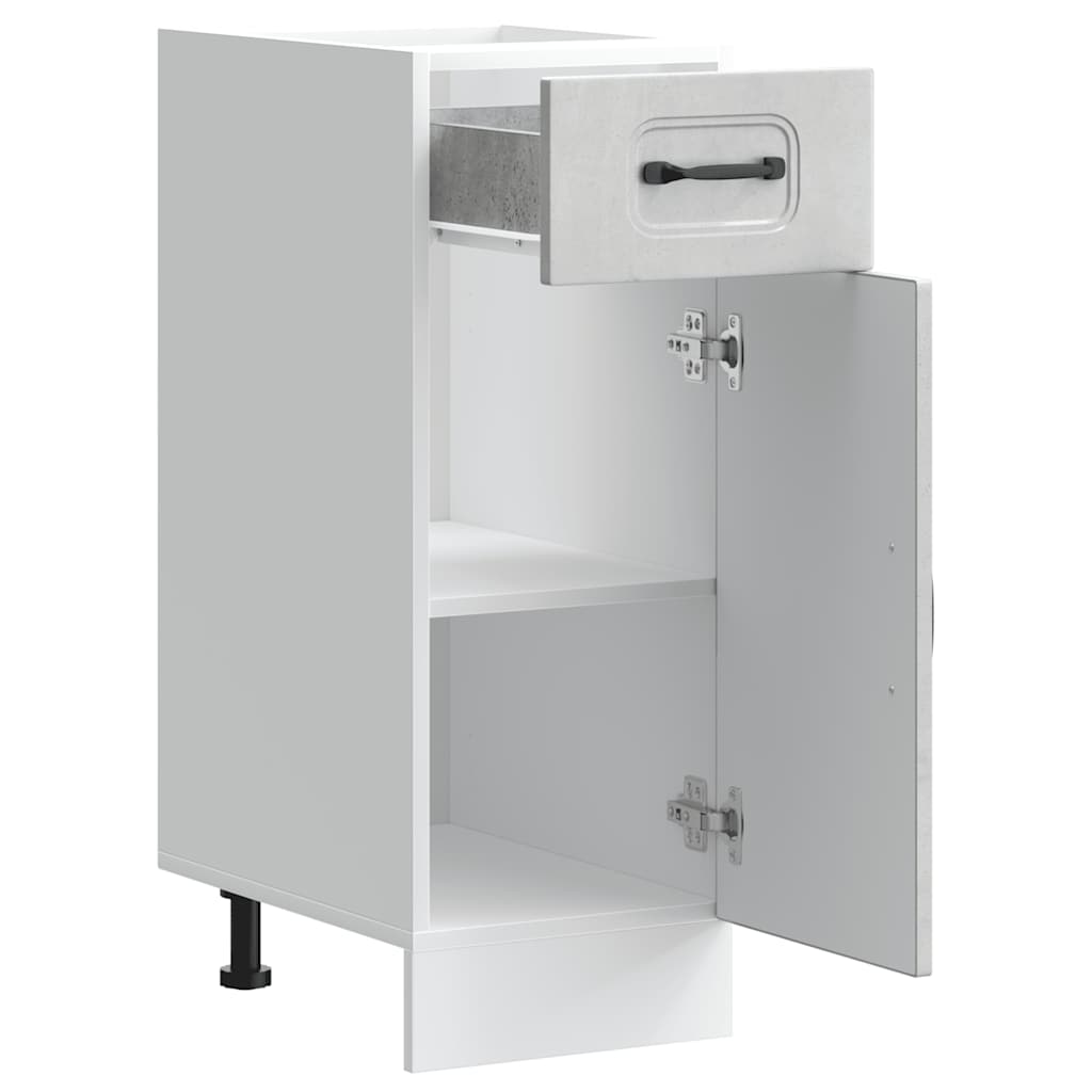 Kitchen Base Cabinet Kalmar Concrete Grey Engineered Wood