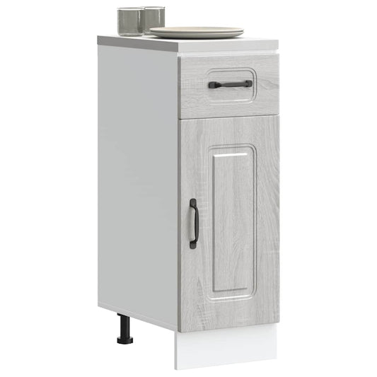 Kitchen Base Cabinet Kalmar Grey Sonoma Engineered Wood
