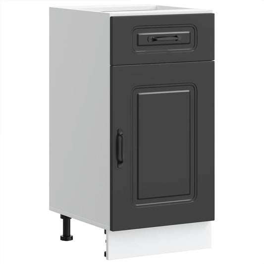Kitchen Base Cabinet Kalmar Black Engineered Wood