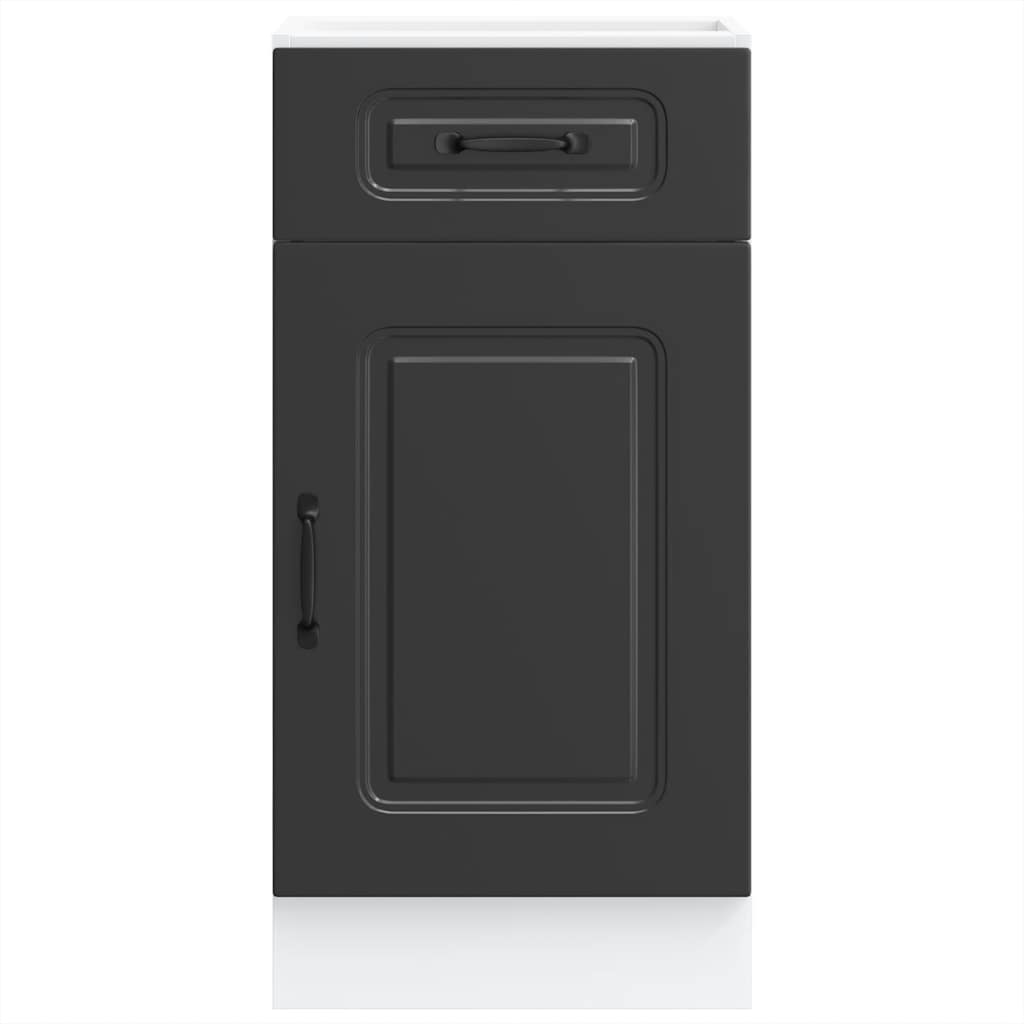 Kitchen Base Cabinet Kalmar Black Engineered Wood