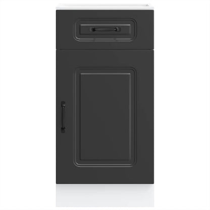 Kitchen Base Cabinet Kalmar Black Engineered Wood