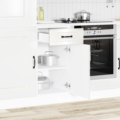 Kitchen Base Cabinet Kalmar High Gloss White Engineered Wood
