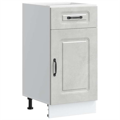 Kitchen Base Cabinet Kalmar Concrete Grey Engineered Wood