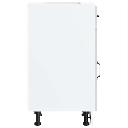 Kitchen Base Cabinet Kalmar Concrete Grey Engineered Wood