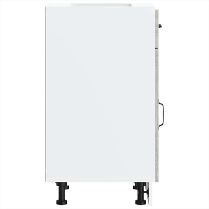 Kitchen Base Cabinet Kalmar Grey Sonoma Engineered Wood