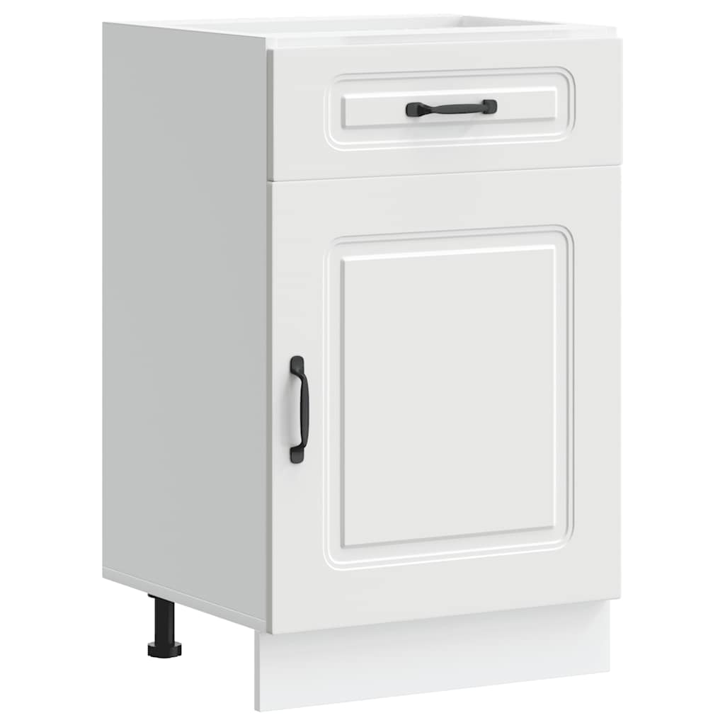 Kitchen Base Cabinet Kalmar White Engineered Wood