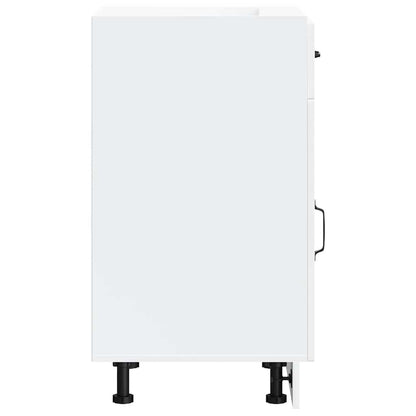 Kitchen Base Cabinet Kalmar White Engineered Wood