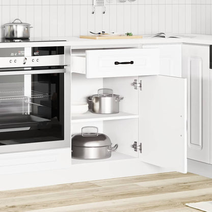 Kitchen Base Cabinet Kalmar White Engineered Wood