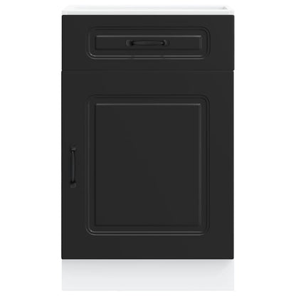 Kitchen Base Cabinet Kalmar Black Engineered Wood