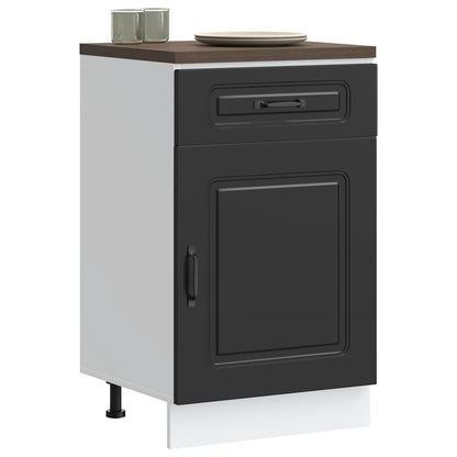 Kitchen Base Cabinet Kalmar Black Engineered Wood