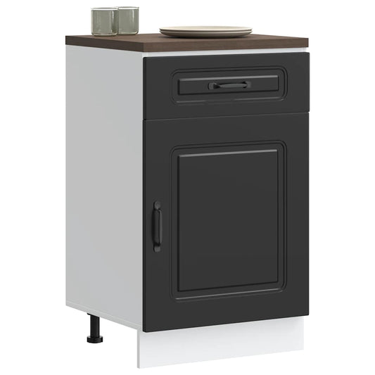 Kitchen Base Cabinet Kalmar Black Engineered Wood