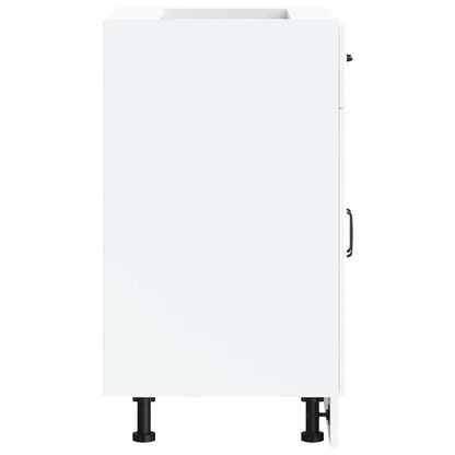 Kitchen Base Cabinet Kalmar White Engineered Wood