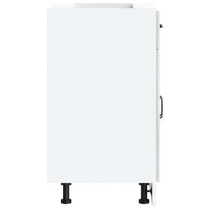 Kitchen Base Cabinet Kalmar Concrete Grey Engineered Wood