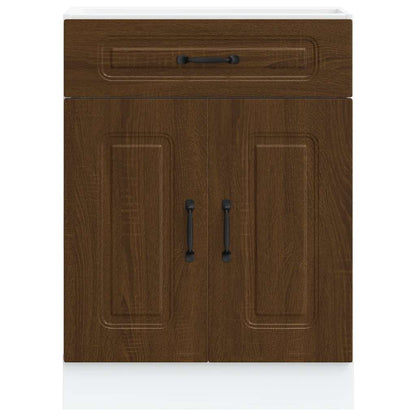 Kitchen Base Cabinet Kalmar Brown Oak Engineered Wood